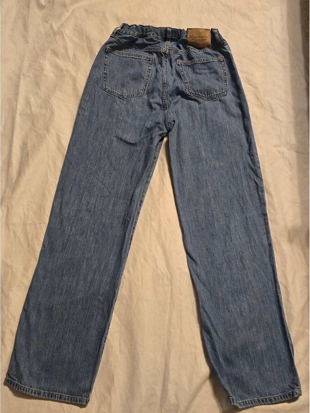 Abercrombie Kids Baggy Jeans Size 15/16 Long Light Wash Denim - Picture 5 of 9